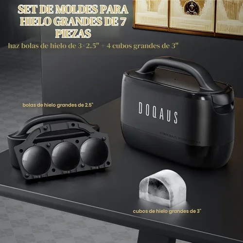 Vista 3 de DOQAUS - Máquina para hacer bolas de hielo transparentes, 2.5 pulgadas