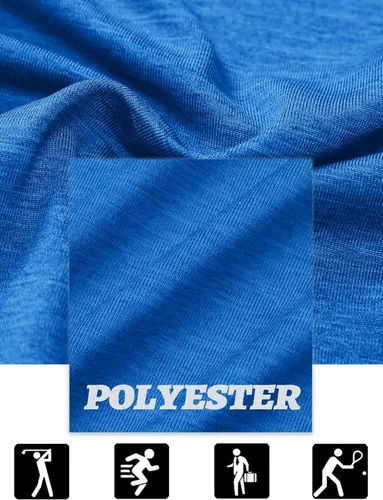 Vista 7 de TACVASEN Camisetas polo de golf para hombre, de secado rápido, manga corta, casual, atléticas, con cuello 3 botones