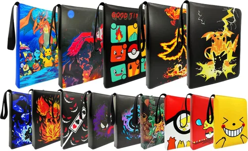 Vista 7 de MARVIA - Carpeta de tarjetas de Pokémon, 4 bolsillos, 55 mangas, se ajusta a 440 tarjetas, carpeta de tarjetas de intercambio, carpeta