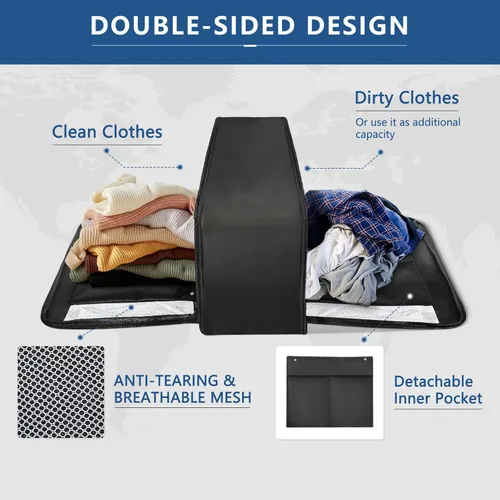Vista 2 de U+U Large Compression Packing Cubes for Travel, Double-Sided Compression Suitcase Organizer Bag, Expandable Travel Accessories for Separate Clean