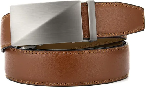Vista 5 de CHAOREN Cinturón de trinquete de cuero para hombre, ajuste personalizable, estilo sin esfuerzo (1.378 in)