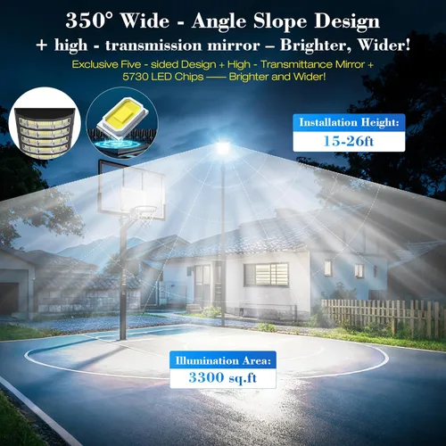 Vista 3 de OKPRO Luces solares de calle de 10000 W para exteriores, luces solares superbrillantes impermeables para exteriores con sensor de movimiento, luces