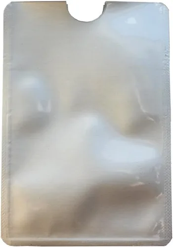 Vista 2 de Fundas de bloqueo RFID para pasaporte, tarjeta bancaria, tarjeta de credito/débito, antirrobo, bloqueo RFID, funda de seguridad de aluminio