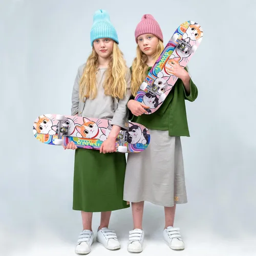 Vista 7 de Patinetas para principiantes, niños, niñas, adolescentes y adultos, patinetas estándar completas de 31 pulgadas con cubierta de doble patada de arce