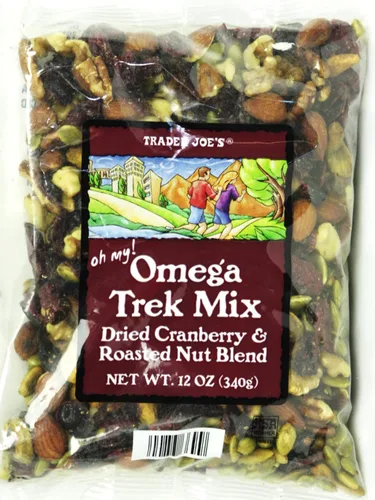 Trader Joe's Omega Trek Mix con arándanos secos y mezcla de nueces tostadas (12 onzas)