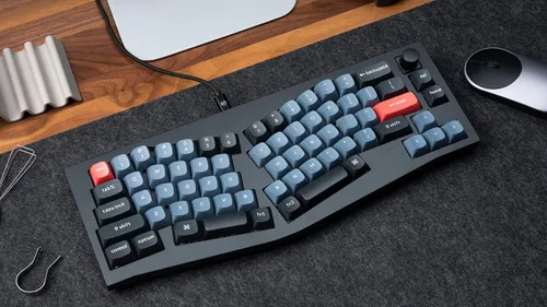 Vista 2 de Keychron Q8 Alice 65% Layout Gasket Hot Swappable Custom Mechanical Keyboard, QMK Programmable, Knob RGB Backlit Type-C Wired Aluminum Ergonomic