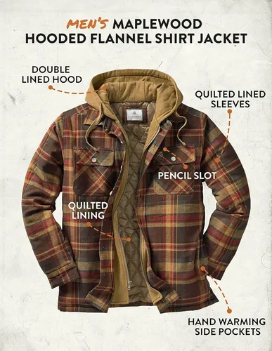 Vista 5 de Legendary Whitetails - Chaqueta Maplewood tipo camisa con capucha para hombre