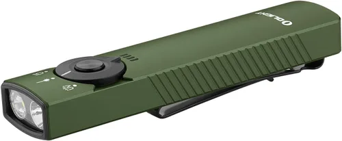 Vista 10 de OLIGHT Arkfeld Pro - Linterna plana recargable EDC con haz verde, combo UV y LED blanco, 1300 lúmenes, luces de bolsillo portátiles, triple fuente