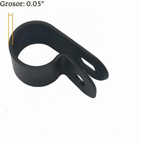 Vista 4 de Abrazadera para cable tipo R, abrazadera de cable de 1/2 pulgada, clips de sujeción de cable de montaje de tornillo de nailon con tornillos