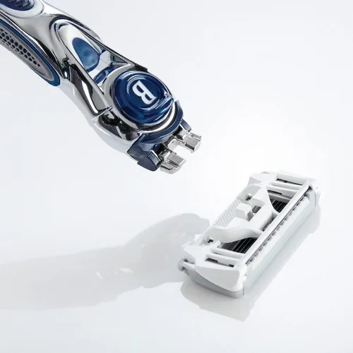 Vista 5 de Barbasol Ultra 6 Plus - Maquinilla de afeitar para hombre con 2 repuestos de cuchillas de afeitar (1 mango + 2 cartuchos), cuchillas de afeitar