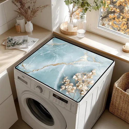 Vista 9 de Tapete antideslizante para cubierta superior para lavadora y secadora, almohadilla protectora a prueba de polvo con múltiples diseños de patrones