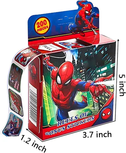 Vista 8 de Paquete de 2 rollos de calcomanías para niños, 20 diseños, 400 piezas, etiquetas autoadhesivas de 1-1/2 pulgadas para niños y maestros