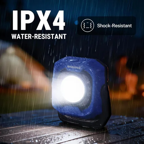 Vista 6 de WORKPRO Luz de trabajo recargable, luz magnética de 1200 lm con batería de 4000 mAh, LED portátil con 4 modos, resistente al agua IPX4, luz