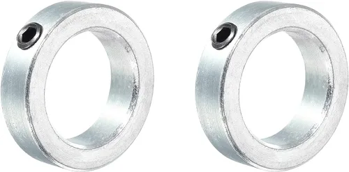 Vista 5 de MECCANIXITY Collar de eje de 1 pulgada de diámetro de acero al carbono chapado en zinc, collar de sujeción estilo tornillo, color plateado, paquete