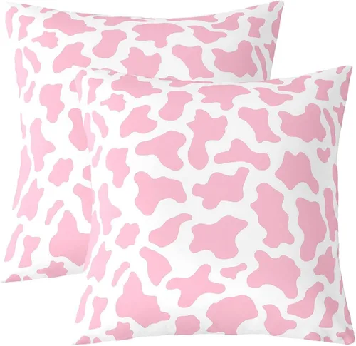 Vista 24 de Juego de 2 fundas de almohada con estampado de vaca de las tierras altas de 24 x 24 pulgadas para mujeres adultas, fundas de almohada de granja
