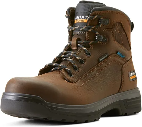 Vista 6 de ARIAT Botas de trabajo Turbo de 6" impermeables con punta de carbono para hombre - Botas de cuero duraderas
