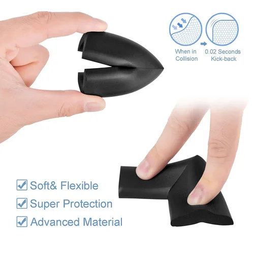 Vista 4 de LURICO Juego de 4 protectores de esquina Protector de esquina de mesa a prueba de bebés Protectores de borde de esquina para muebles