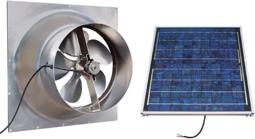 Natural Light Ventilador solar montado a dos aguas para ático - 32 vatios - 2200 pies cuadrados