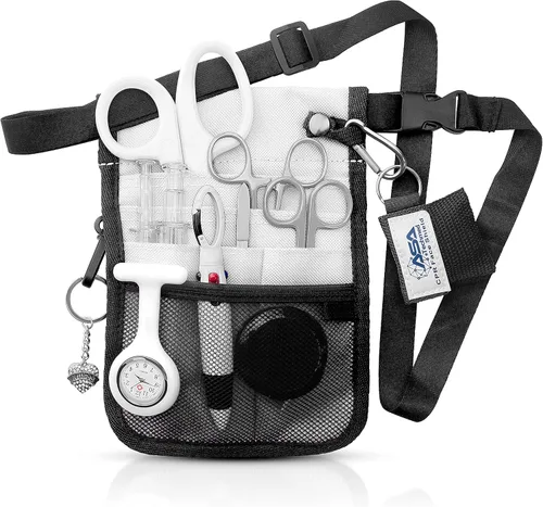 Vista 14 de ASA TECHMED Cinturón de Utilidades para Enfermeras – Kit Completo de Cinturón Médico, Organizador de Bolsillo Pro Pack, Bolsa de Cadera para EMT