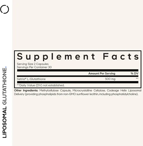 Vista 2 de Codeage Suplemento de glutatión liposomal, L-glutatión de setria reducido puro, entrega liposomal, complejo fosfolípido, pastillas de polvo
