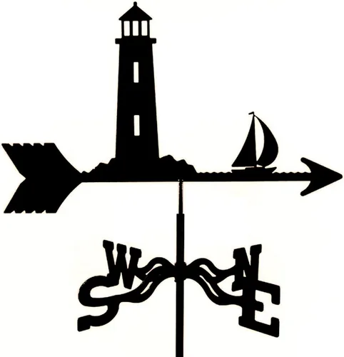 Veleta de viento de metal, indicador de dirección del viento, veleta retro de acero inoxidable para techo de hierro al aire libre, decoración de