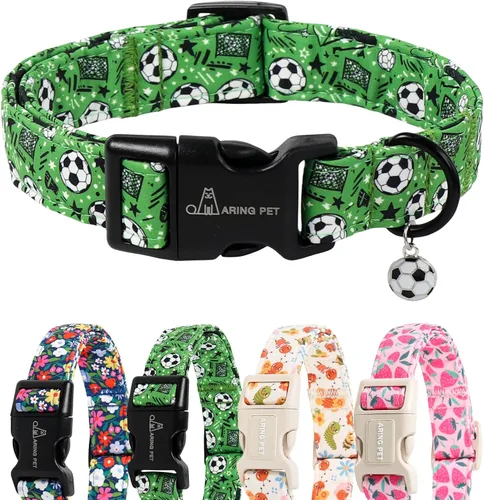 Vista 16 de Aring Pet Collar de algodón, ligero y ajustable, con hebilla de liberación rápida para perros pequeños, medianos y grandes, para cachorros, S