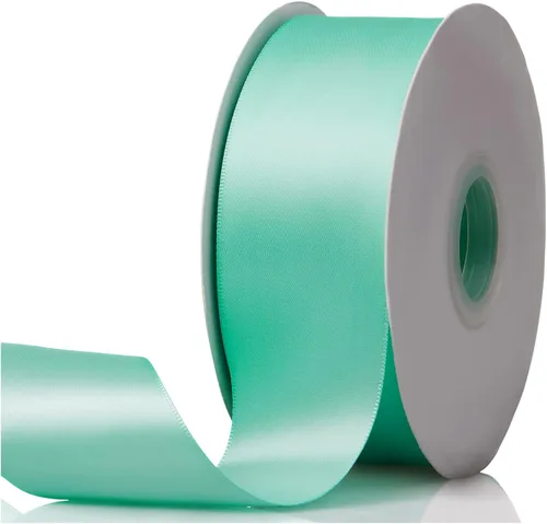 Vista 36 de 1-1/2"x50 Yards Apple Green Double Faced Satin Ribbon,Solid Color High Density Fabric Ribbon Rolls,Great for Gift Wrapping,Sewing,Crafts,DIY Bows