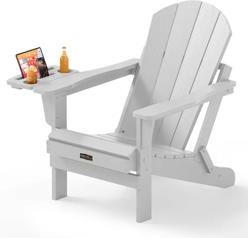 Vista 113 de SERWALL Silla Adirondack plegable resistente a la intemperie, sillas de patio al aire libre, sillas Adirondack pintadas, juego de 2, color azul Aruba