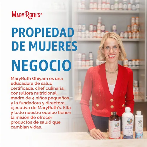 Vista 9 de MaryRuth Organics Liquid Morning Multivitamin Essentials+ Vitamina A C D E B6 B12 Biotina Zinc, para hombre y mujer, multivitamínico, apoyo