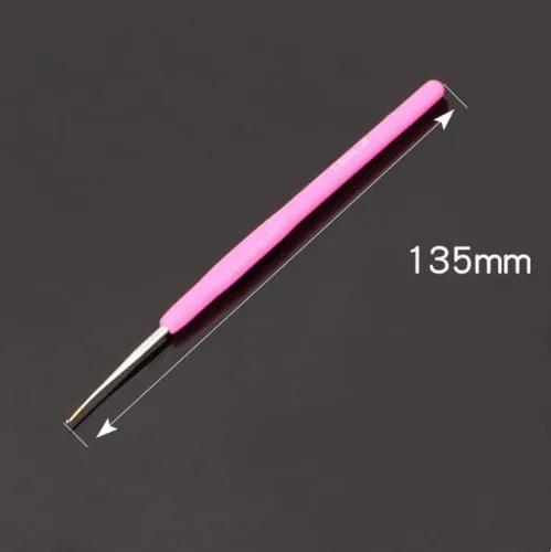 Vista 2 de Aguja de ganchillo de 0.024 in de caucho termoplástico (TPR) de mango suave, herramientas de tejer para suéter adecuado para trabajo fino y tejido