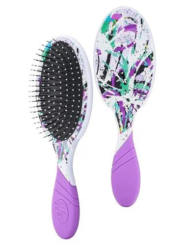Vista 2 de Wet Brush-Pro: Cepillo desenredante profesional para el cabello, de fácil agarre, edición limitada Art, color morado artístico/multicolor
