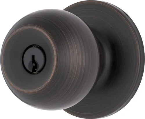 Vista 9 de BRINKS Pomo de Puerta de Entrada con Llave Transicional - Juego de Cerradura de Puerta Exterior Negro Mate, se Combina Perfectamente