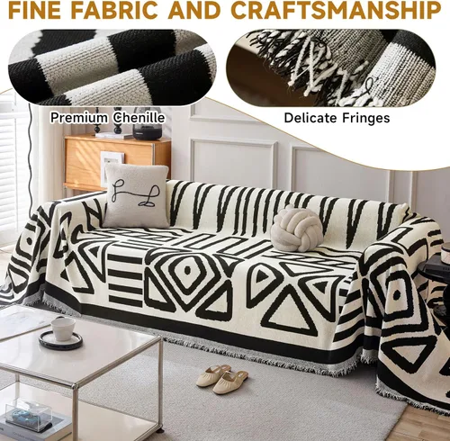 Vista 320 de VClife - Funda para sofá de 3 plazas o en forma de L, antideslizante, lavable, apta para perros, suave, protectora, que no se frisa, negro, 71 x 134