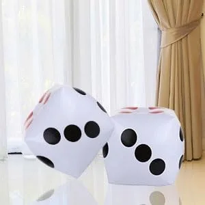 Vista 6 de Warmtree Dados inflables jumbo de 13 pulgadas, paquete de 2