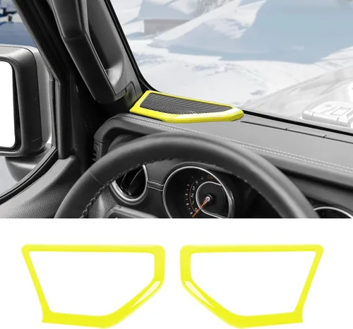 Vista 8 de RT-TCZ Anillo decorativo para altavoz de pilar, accesorios interiores para Jeep Wrangler JL JLU y Gladiator JT 2018-2022 (azul)