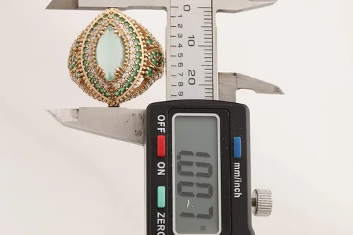 Vista 9 de Joyería turca hecha a mano con forma de marquesa aguamarina y esmeralda de corte redondo Topacio 925 Anillo de plata esterlina tamaño todos