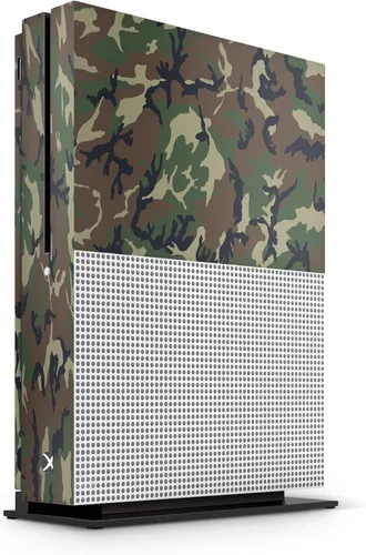 Vista 5 de Calcomanía para consola de camuflaje Xbox One S + 2 fundas de controlador