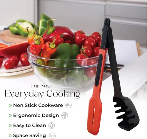 Vista 8 de Espátula de silicona 8 en 1 para utensilios de cocina, espátula antiadherente resistente al calor, espátula ranurada, servidor, cortadora