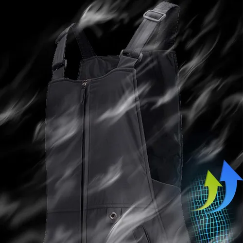 Vista 4 de MYBFYABO Pantalones de nieve para mujer, con aislamiento, overol de nieve, baberos de una pieza, pantalones de snowboard impermeables Ripstop