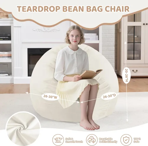 Vista 67 de Puf de 5 pies, puf grande con relleno de espuma viscoelástica, sofá puff esponjoso con funda de terciopelo holandés, puf redondo para sala de estar