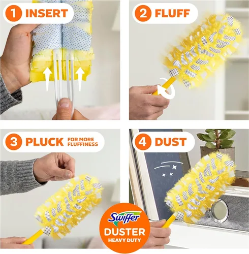 Vista 12 de Swiffer Recambios para plumeros resistentes para mascotas, plumeros multisuperficie 360 con protección contra olores Febreze, 11