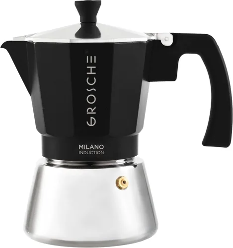 Vista 20 de GROSCHE Milano Cafetera Moka para estufa, para 9 tazas de café expreso, de 15.2 onzas, azul. Cafetera de estufa Moka, espresso italiano, greca