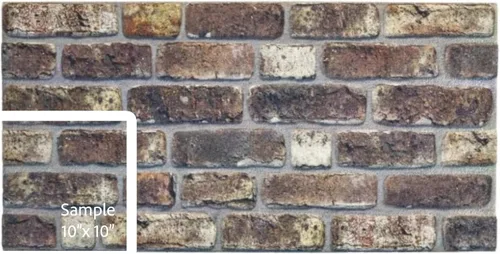 Vista 44 de Dundee Deco Paneles de pared 3D de ladrillo sintético, revestimiento, paneles de pared con aspecto de piedra roja y naranja, revestimiento de espuma