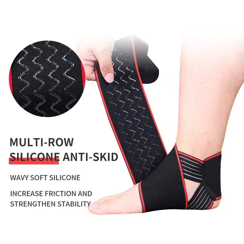 Vista 4 de Tobillera ajustable, material de nailon transpirable, súper elástico y cómodo, 1 tamaño para todos, adecuado para deportes (verde1)