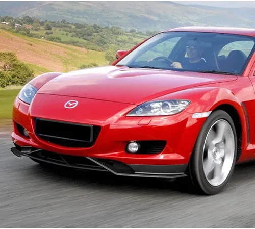 Vista 6 de Kit de 3 labio de parachoques delantero compatible con Mazda RX8 RX-8 2004-2008, alerón de protección divisor estilo MS, difusor de aire y barbilla