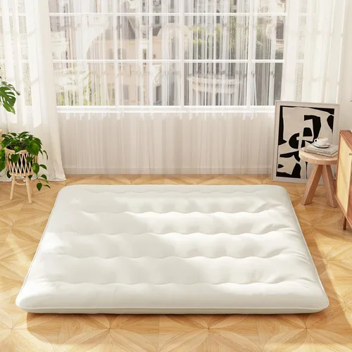 Vista 32 de Giantex Colchón de suelo japonés, colchón de futón de 4 pulgadas con funda lavable y bolsa de almacenamiento, colchón plegable enrollable