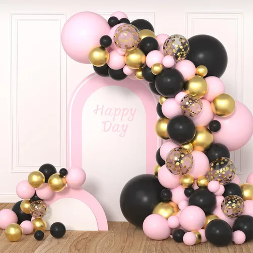 Vista 8 de Kit de arco de guirnalda de globos azules y amarillos – 122 globos azul real, rosa, globos azules y amarillos, guirnalda de globos para cumpleaños