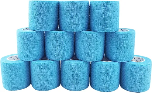 Vista 8 de Vendaje cohesivo autoadherente de 2 x 5 yardas, vendajes de primeros auxilios elásticos deportivos atléticos, cinta veterinaria para esguince