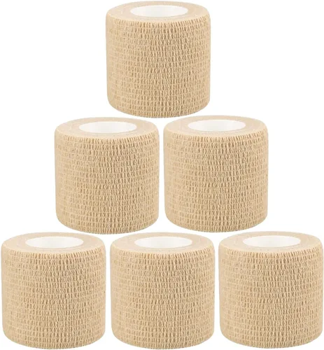 Vista 15 de Baisunt Paquete de 6 vendajes cohesivos de 1 pulgada, cinta autoadhesiva autoadhesiva autoadhesiva transpirable para muñeca, tobillo, deportes, Negro