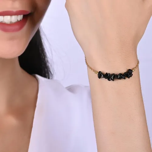 Vista 7 de Gempires Natural Chips Bar Bracelet, Energy Healing Crystals, Birthday, Gift for Her, Gemstone Jewelry 8 inch